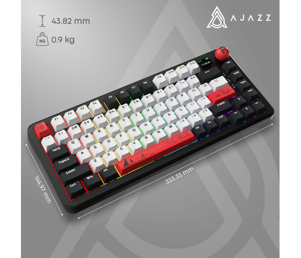 Ajazz AK820 MAX PLUS Avocado Switch Black Gray z ekranem - 1536374 - zdjęcie 13